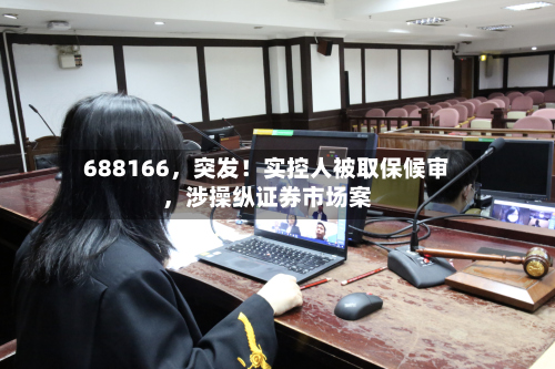 688166，突发！实控人被取保候审，涉操纵证券市场案-第2张图片